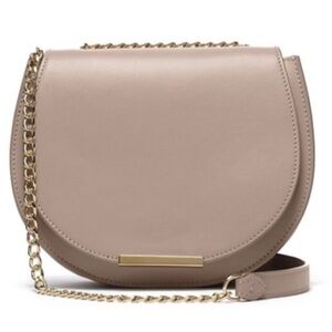 Cuyana Mini Chain Saddle Bag with chain strap - nude blush color, rare
